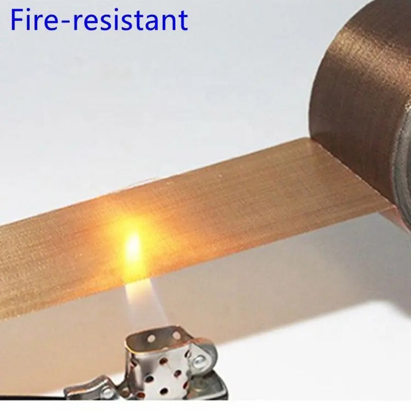 PTFE Fiberglass Adhesive Tape Single-Sided Thermally Insulated Self-Adhesive PTFE High Temperature Tape